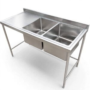 Jual Meja Sink Industrial 2 Lubang Custom