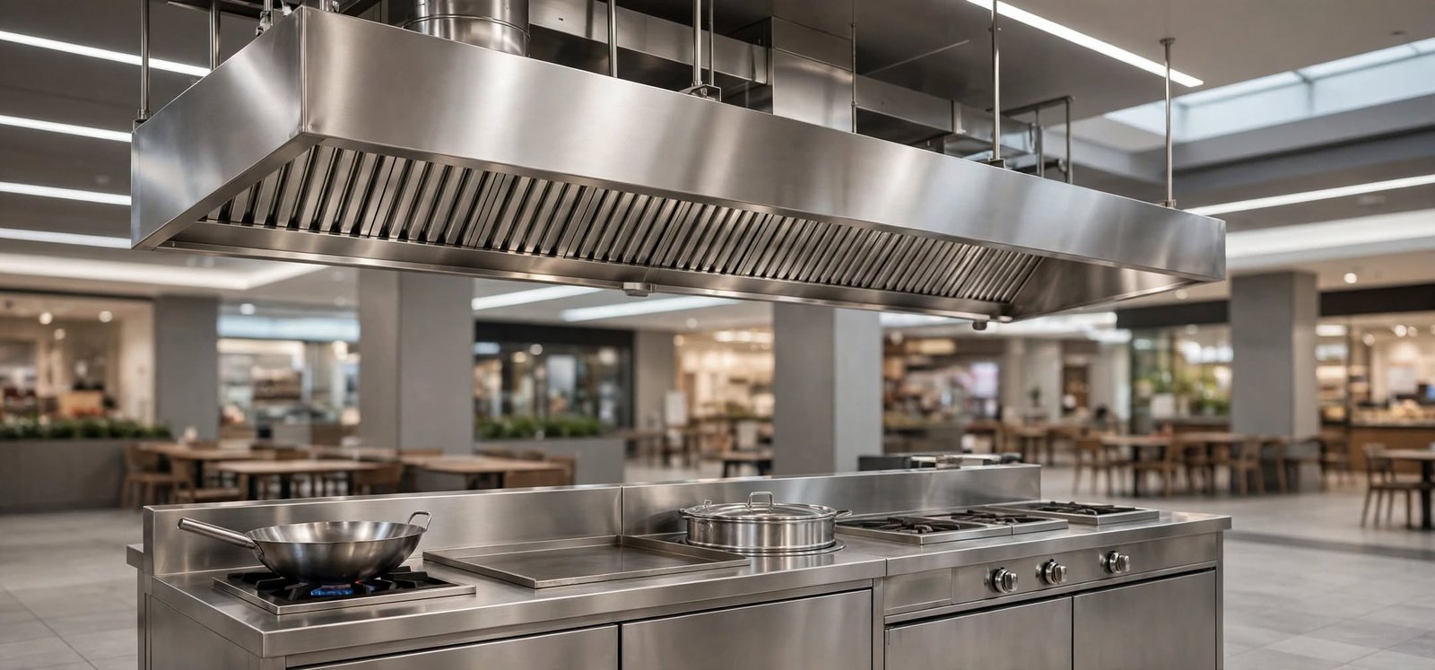 exhaust hood stainless custom panjang 2 meter