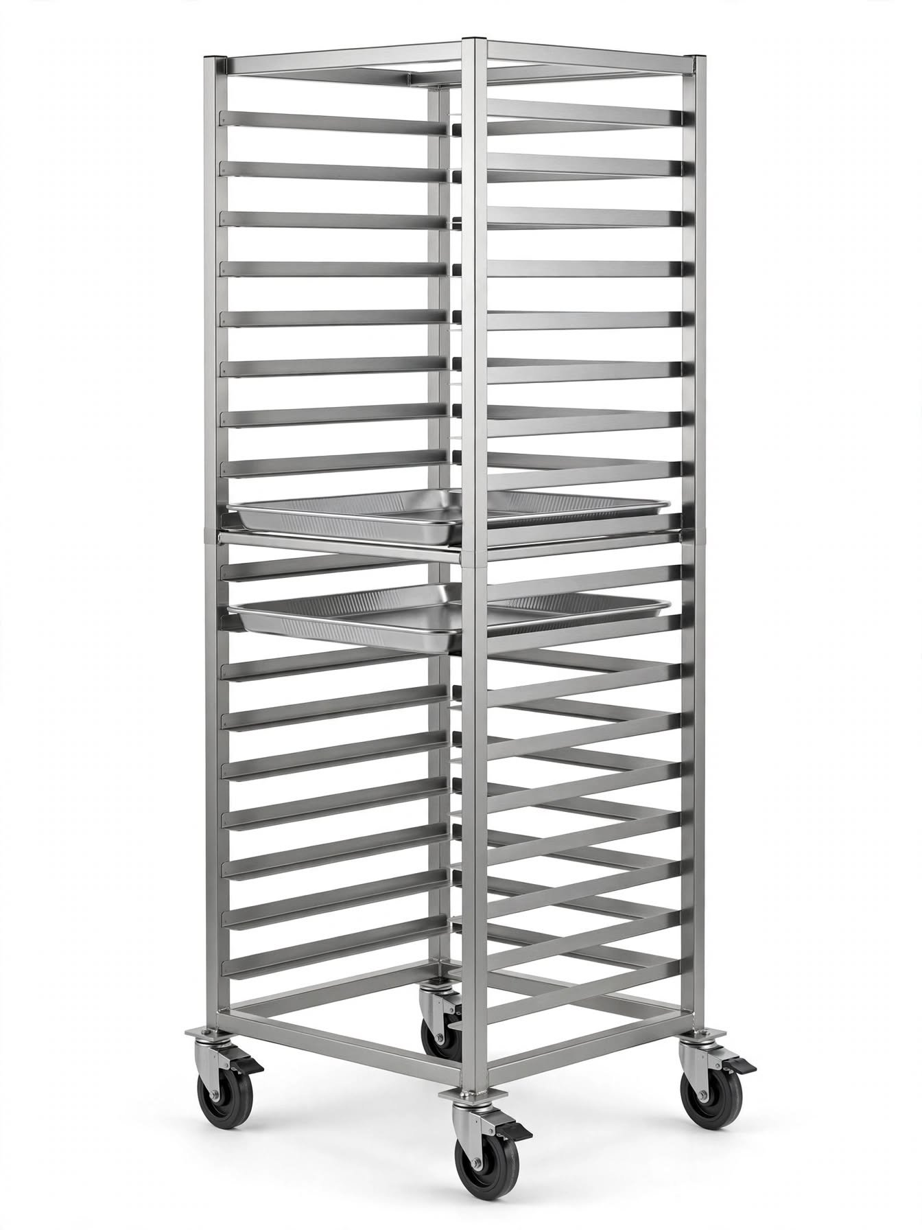 Trolley Rak Loyang Stainless / Gastronorm Tray Rack 18 Susun Trolley Rak Loyang Stainless / Gastronorm Tray Rack 18 Susun