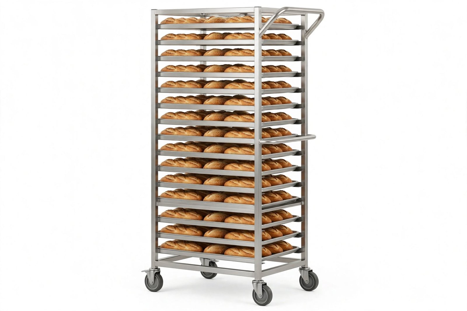 trolley rak stainless 15 susun untuk bakery, trolley rak stainless 15 susun untuk bakery,