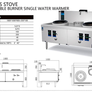 Kompor Nasi Goreng Double Burner, Kompor Kwetiau Double Burner,