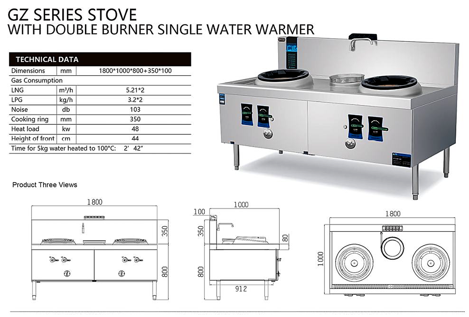 Kompor Nasi Goreng Double Burner, Kompor Kwetiau Double Burner,