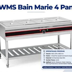meja penghangat makanan stainless