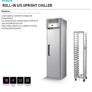 ROLL-IN S/S UPRIGHT CHILLER MRR Series - For GN & Baking Tray Carts