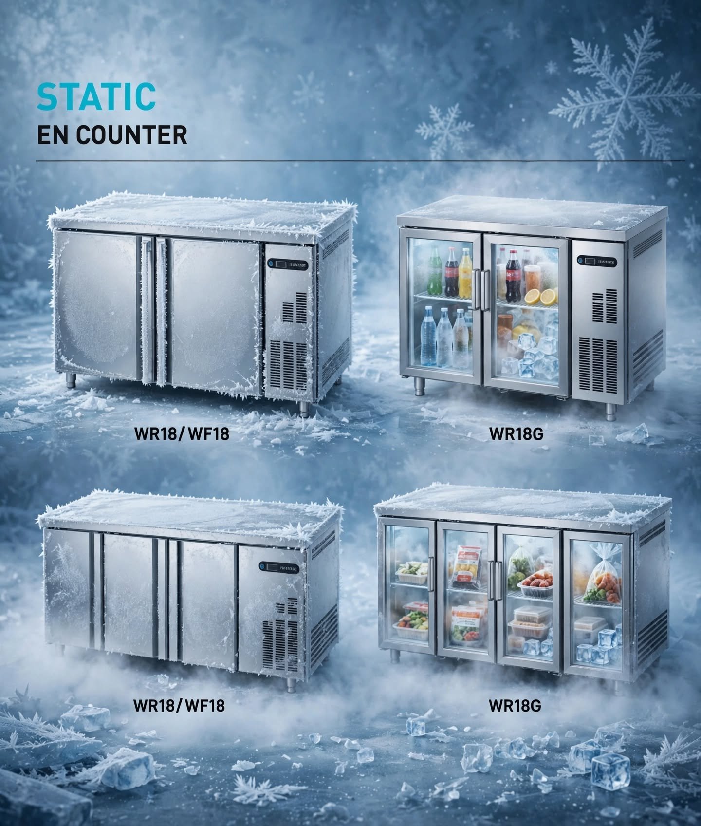 Undercounter Freezer 2 Door Static Undercounter Freezer 2 Door Static