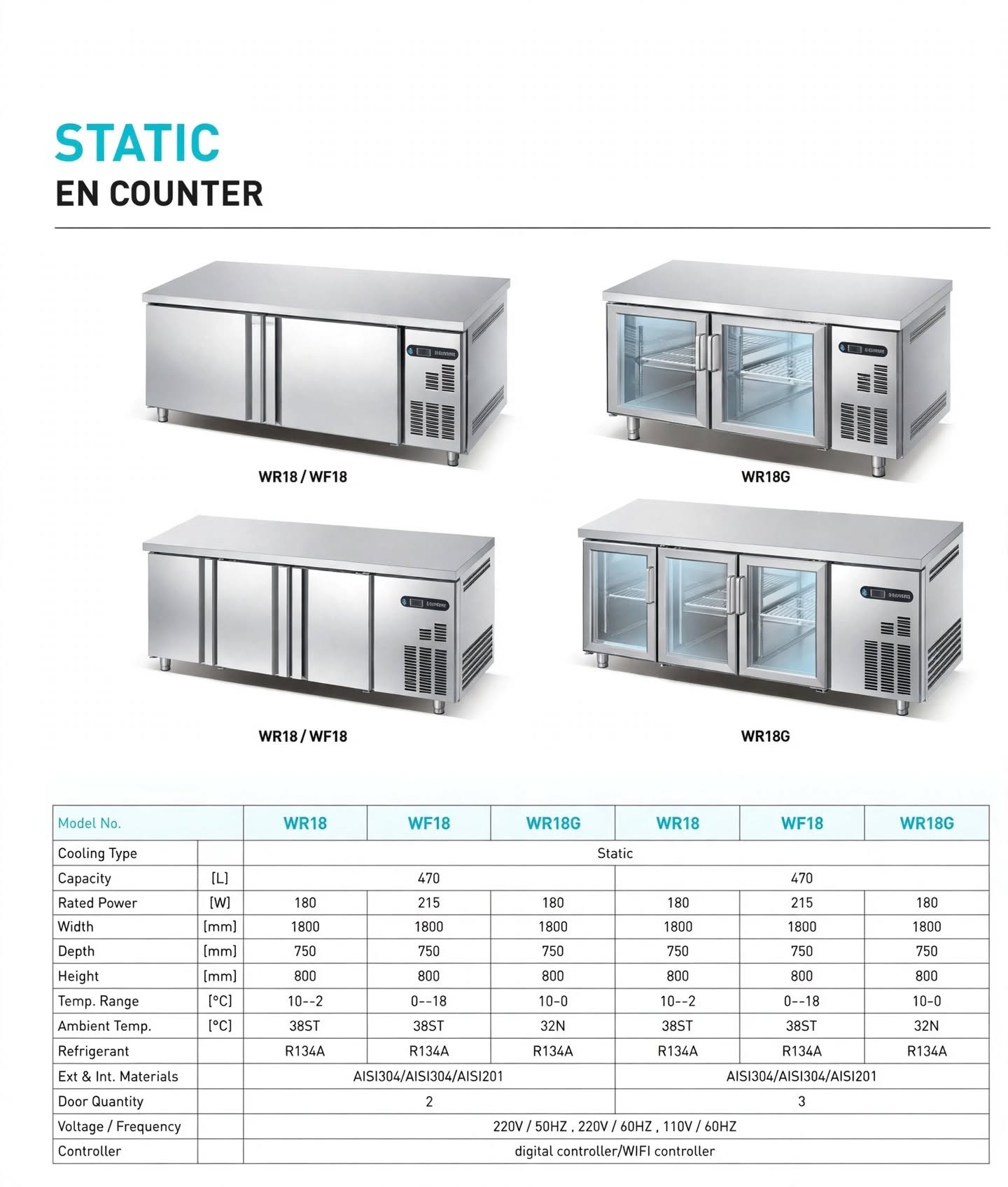 Undercounter Chiller Freezer 1800x750x800mm Undercounter Chiller Freezer 1800x750x800mm