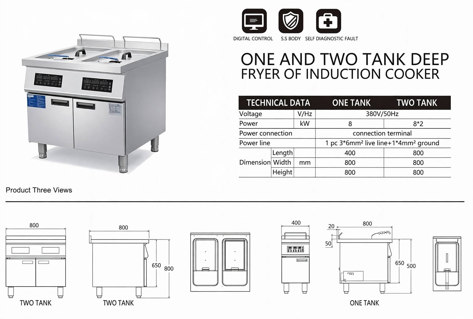 Jual Deep Fryer Gorengan Listrik Induksi 1 & 2 Tank - Kapasitas Besar Jual Deep Fryer Gorengan Listrik Induksi 1 & 2 Tank - Kapasitas Besar