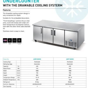 Jual Undercounter With Drawable Cooling System AWR1800M AWF1800M