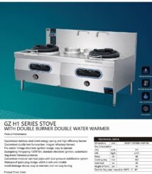 Kompor Wok 2 Tungku Double Water Warmer Drainage Device