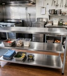 Meja Stainless Steel Double Undershelf - Meja Prep 3 Susun Food Grade