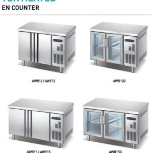 Meja Chiller Glass Door AWR12G AWR15G Display 1200mm 1500mm