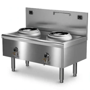 Kompor Wok Induksi Double IW2-08 16000 Watt | Induction Double Wok 400mm Depth 165mm Free Standing 1500mm