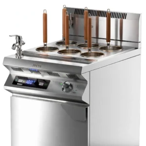 Kompor Rebus Mie Induksi 6 Hole JIN10 10kW | Noodle Cooker Elektrik Timer & Temperature Control 600x750mm