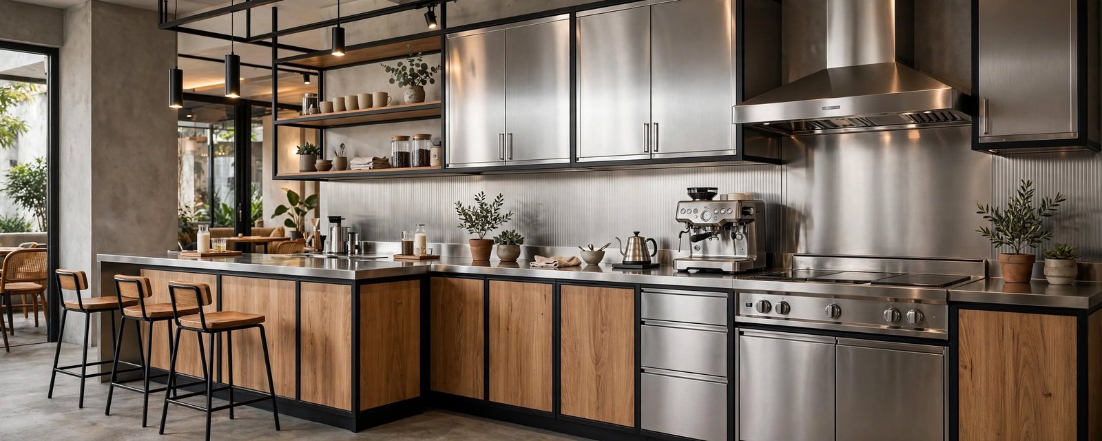 12 desain kitchen set stainless estetik,