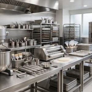 kitchen equipment stainless custom untuk bakery rumahan, kitchen equipment stainless custom untuk pabrik roti,