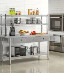 meja kerja dapur stainless