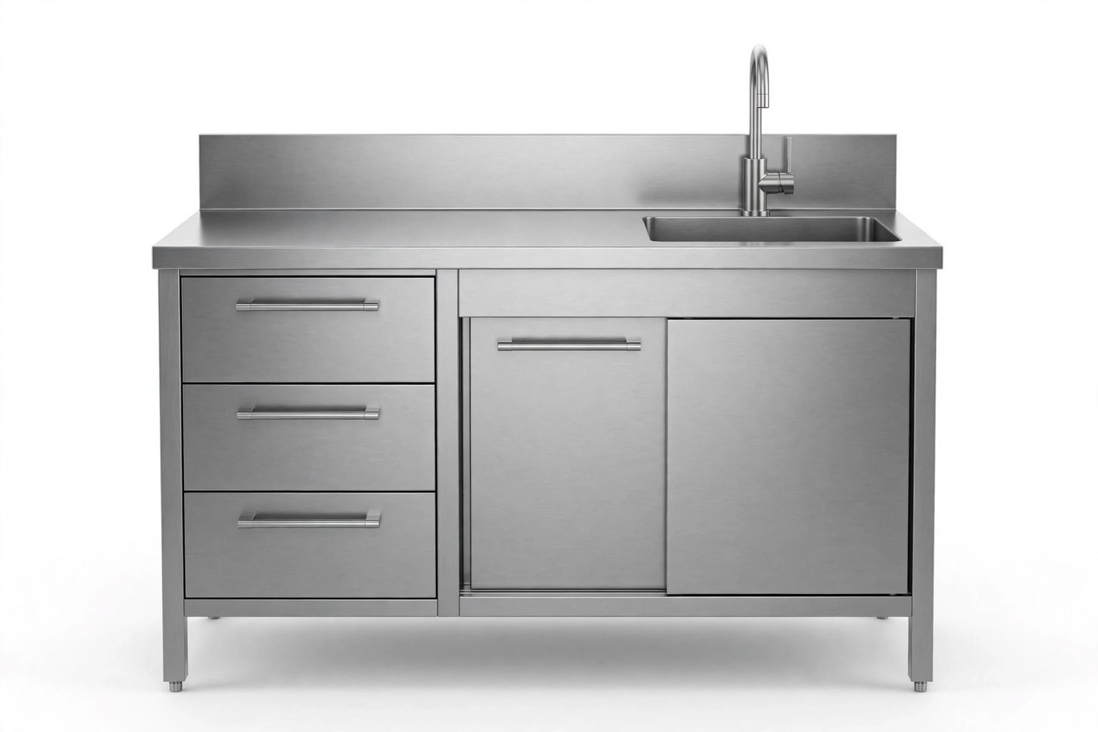 stainless_sink_cabinet Custom Cabinet Pantry Kantor 3 Laci - Meja Sink Stainless Higienis Untuk Kantor