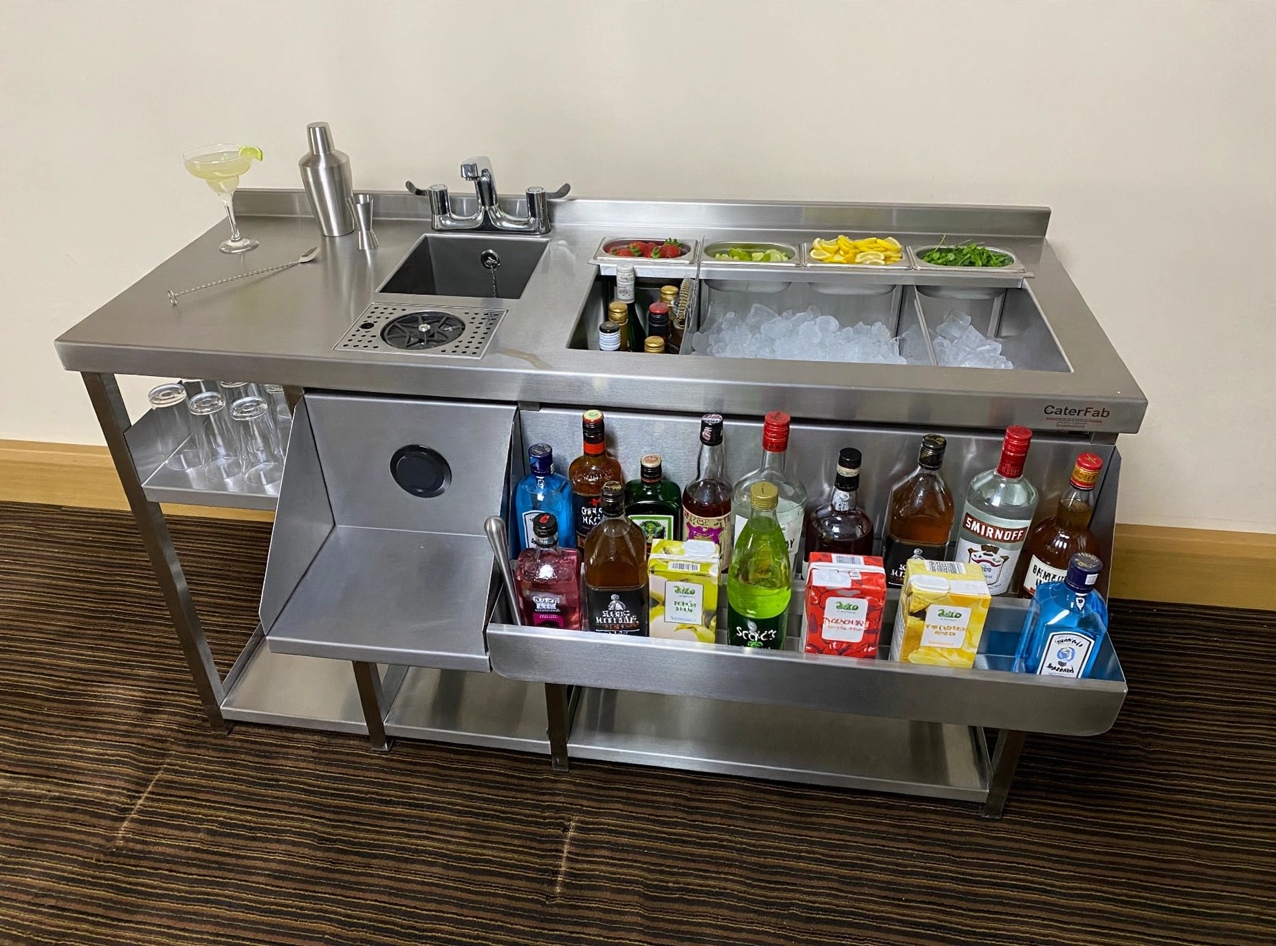 stainless_steel_bar_cocktail_cafe bar station stainless custom