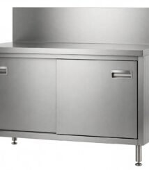 Custom Cabinet Table Stainless Sliding Door Untuk Resto & Cafe - Anti Karat