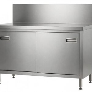 Custom Cabinet Table Stainless Sliding Door Untuk Resto & Cafe - Anti Karat