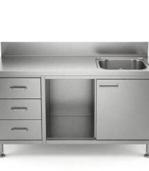 Produsen Custom Cabinet Stainless 3 Laci - Terima Proyek Kitchen Ukuran Bebas