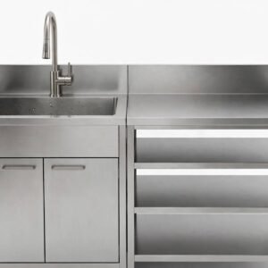Single Sink Table Cabinet Hotel - Meja Sink Stainless Premium Tahan Lama