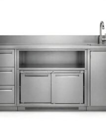 Custom Cabinet Bar Stainless - Meja Bar Sliding Door Dengan Backsplash