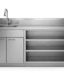 Meja Sink Dapur Rumah Minimalis - Single Sink Cabinet Stainless Elegan