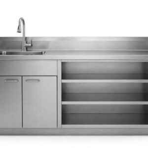 Meja Sink Dapur Rumah Minimalis - Single Sink Cabinet Stainless Elegan
