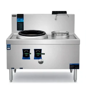 Kompor Wok Stainless Api Besar Single Burner, Kompor Kwali Stainless Dengan Pemanas Air Single,