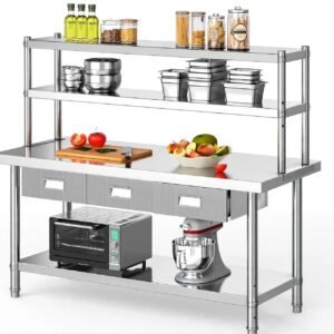 meja prep restoran, meja stainless restoran custom jakarta