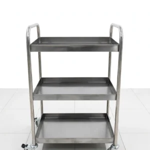 Trolley Stainless 3 Susun - Troli Dorong Makanan Stainless Steel 201 / 304
