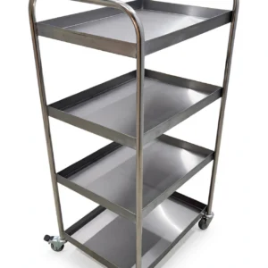 Troli Makanan 4 Tingkat Stainless - Trolley Hotel 4 Susun Kapasitas Besar
