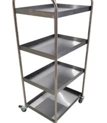 Troli Makanan 4 Tingkat Stainless - Trolley Dapur Hotel Restoran Cafe - Heavy Duty
