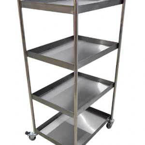 Troli Makanan 4 Tingkat Stainless - Trolley Dapur Hotel Restoran Cafe - Heavy Duty