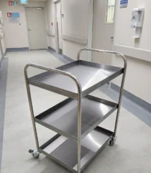 Trolley Stainless 3 Susun - Troli Dorong Makanan Stainless Steel 201 / 304