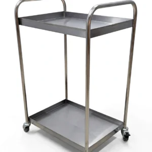 Food Trolley 2 Susun Mini - Troli Saji 2 Tingkat Stainless Anti Karat