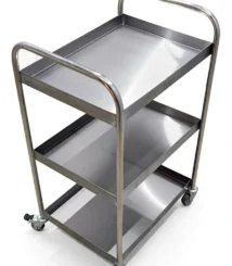 Trolley Stainless 3 Susun - Troli Dorong Makanan Stainless Steel 201 / 304