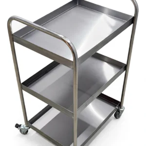 Trolley Stainless 3 Susun - Troli Dorong Makanan Stainless Steel 201 / 304
