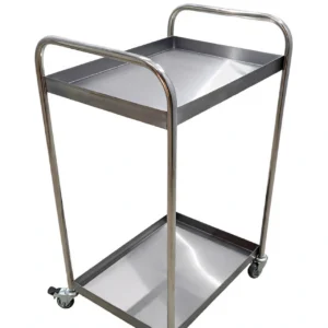 Food Trolley 2 Susun Mini - Troli Saji 2 Tingkat Stainless Anti Karat
