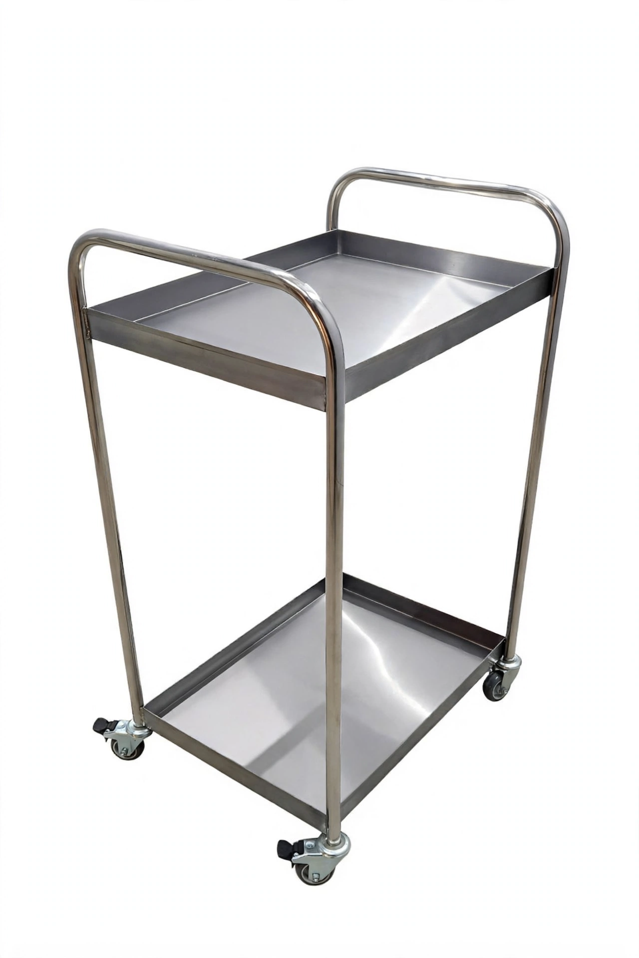 Food Trolley 2 Susun Mini - Troli Saji 2 Tingkat Stainless Anti Karat Food Trolley 2 Susun Mini - Troli Saji 2 Tingkat Stainless Anti Karat