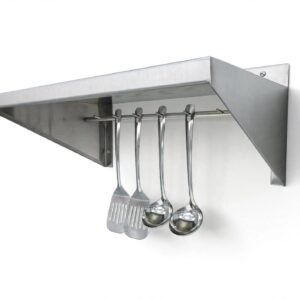 Wajib Punya Chef! Wall Shelf Stainless Dengan Gantungan Sendok - Hemat Waktu
