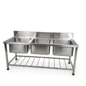 Jual Kitchen Sink Stainless 3 Bowl Custom