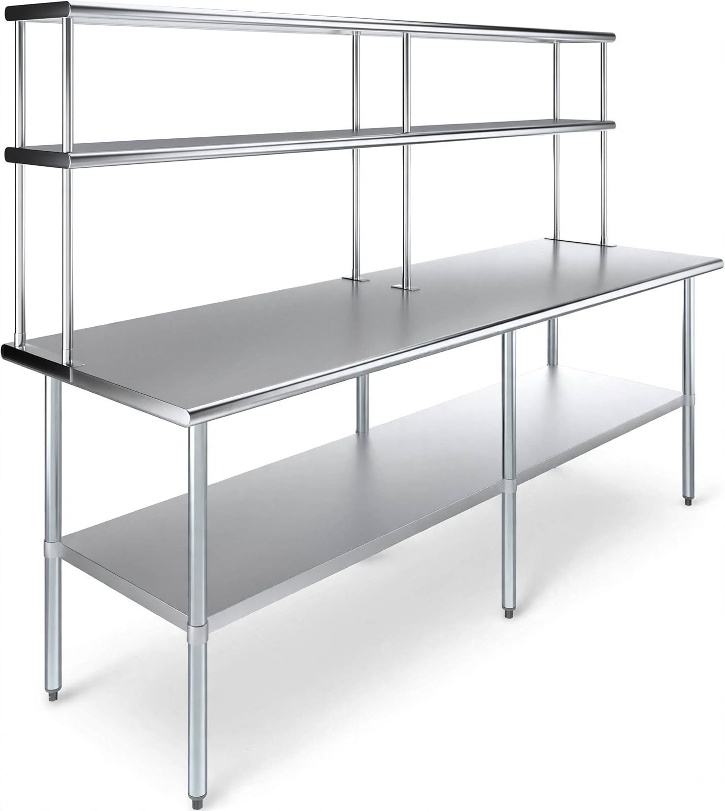 Jual Meja Prep Stainless Double Shelf Custom Ukuran Jual Meja Prep Stainless Double Shelf Custom Ukuran