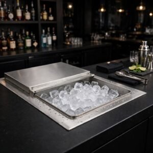 tempat es batu tanam counter bar