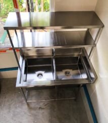 Jual Meja Sink Stainless Double Bowl