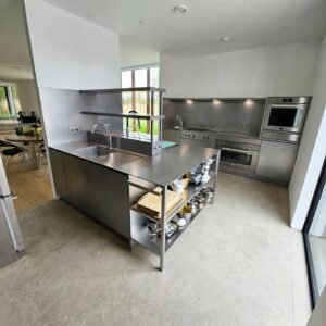 kitchen island stainless minimalis modern