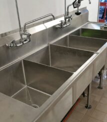 meja cuci piring stainless 4 bak custom