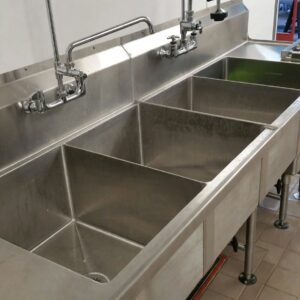meja cuci piring stainless 4 bak custom
