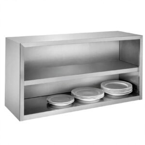 TERLARIS! Wall Cabinet Stainless 2 Tingkat - Rak Piring Dapur Restoran & Hotel